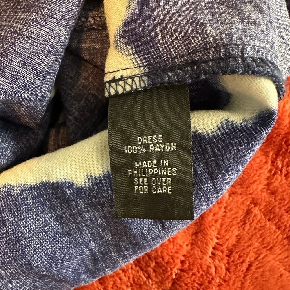 NWOT A Byer Blue Tie-Dye Maxi Dress Ruffled Top Size Medium - Picture 7 of 14